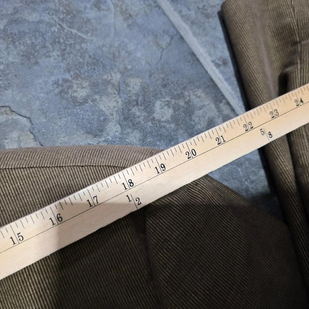 Corduroy Blazer Jacket Mens XXL Tan Brown Gingham Lined Two Button Sport Coat